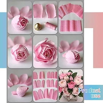 Gersoniel Crepe Paper Flower DIY Kit for Crafts and Decor