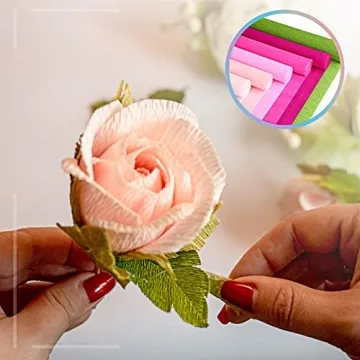 Gersoniel Crepe Paper Flower DIY Kit for Crafts and Decor