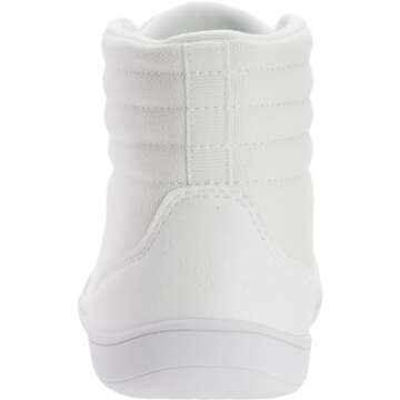 WHITIN Women's Wide High Top Zero Drop Barefoot Shoes Minimalist Fashion Sneakers Size 5.5W Casual Canvas Trainer Walking Lifting Gym All White 36