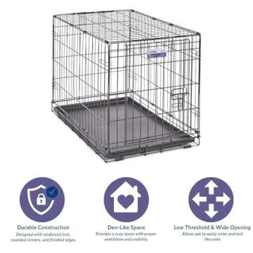 MidWest iCrate Dog Crate with Leak-Proof Pan & Divider