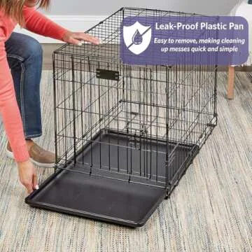 MidWest iCrate Dog Crate with Leak-Proof Pan & Divider
