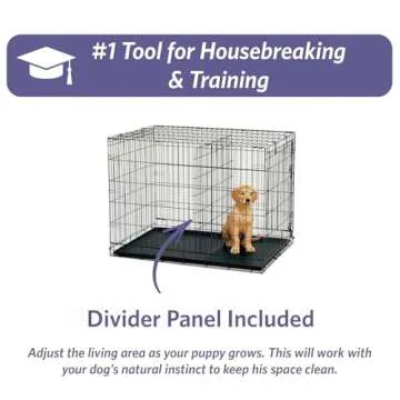 MidWest iCrate Dog Crate with Leak-Proof Pan & Divider