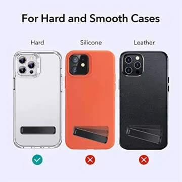 ESR Boost Phone Kickstand, Vertical and Horizontal Stand, Adjustable Angle, Compatible with iPhone 16/16 Plus/16 Pro/16 Pro Max, iPhone 15/14/13/12 Series, Samsung Galaxy S25/S24/S23/S22/S21, Black