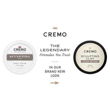 Cremo Men's Hair Clay - Premium Sculpting Clay for High Hold and Matte Finish, 4 Oz