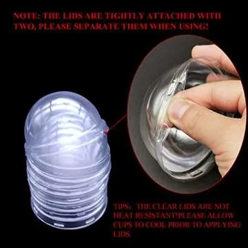 LNYZQUS Foil Cupcake Liners with Dome Lids 100-Pack