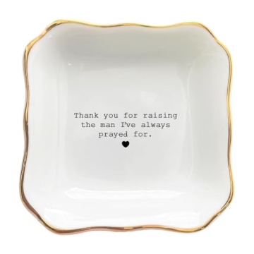 BAT TRANG Ceramic Jewelry Tray - Thank You For Raising The Man I've Always Prayed For Dish - Mother ...