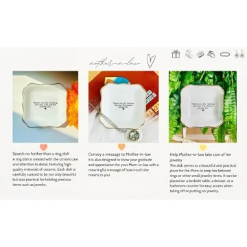 BAT TRANG Ceramic Jewelry Tray - Thank You For Raising The Man I've Always Prayed For Dish - Mother of The Groom Gifts From Bride - Mother In Law Gifts - Mother Of Groom Gifts