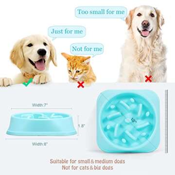 JASGOOD Dog Feeder Slow Eating Pet Bowl Eco-Friendly Non-Toxic Preventing Choking Healthy Design Bowl for Dog Pet Stop Bloat Bowl