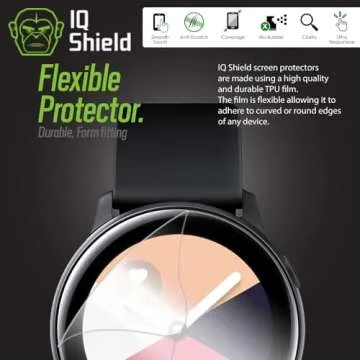 IQShield Screen Protector Compatible with Samsung Galaxy Watch Active (Galaxy Watch Active2 40mm) (6-Pack) Anti-Bubble Clear TPU Film