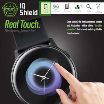 IQShield Screen Protector Compatible with Samsung Galaxy Watch Active (Galaxy Watch Active2 40mm) (6-Pack) Anti-Bubble Clear TPU Film