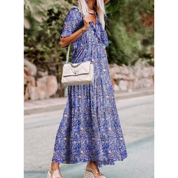 Acelitt Floral Bohemian Dress: Summer Style & Comfort! 