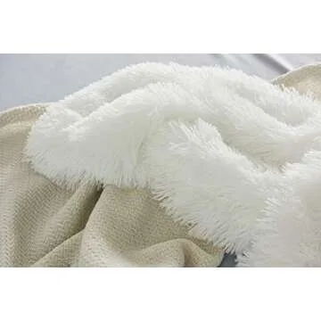 COIZA Body Pillow Cover, Big Plush Shaggy Luxury Ultra Soft Body Pillowcase with Zipper, Throw Body Pillow Cases (White, 21 * 54")