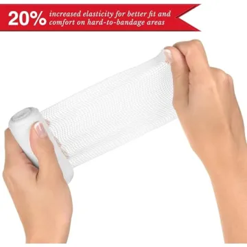Swiss Safe Long Elastic Stretch Gauze Rolls 4" x 8 Yards