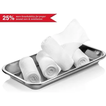 Swiss Safe Long Elastic Stretch Gauze Rolls 4" x 8 Yards