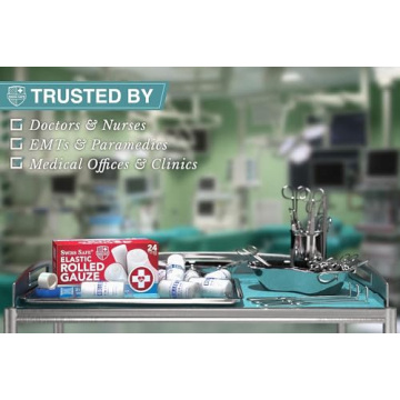 Swiss Safe Long Elastic Stretch Gauze Rolls 4" x 8 Yards