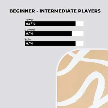 Holbrook Pickleball Paddle - Sport Series, USAPA Approved Pickleball Racket with Durable Fiberglass Surface, Honeycomb Core, Large Sweet Spot, & Stylish Design, Skill Levels (Dune)