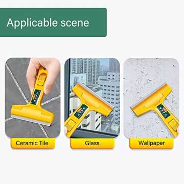 4" Razor Blade Scraper Tool - 10 Extra Blades Included