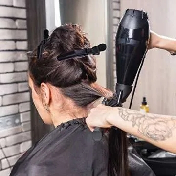 GLAMFIELDS 12 pcs Alligator Hair Clips for Styling Sectioning, Non-slip Grip Clips for Hair Cutting, Durable Women Professional Plastic Salon Hairclip with Wide Teeth & Double-Hinged Design Black