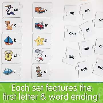 Match It! Words - Self-Correcting Reading Puzzle