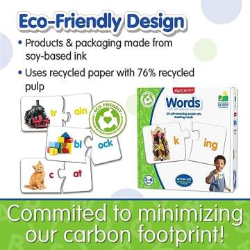 Match It! Words - Self-Correcting Reading Puzzle