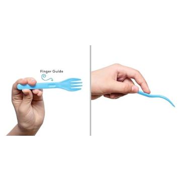 OmieBox Kids Utensils Set Reusable Fork Spoon Case Blue