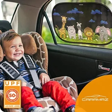 CARAMAZ Baby Car Window Shade - UV-Protection for 2 Car Windows