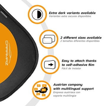 CARAMAZ Baby Car Window Shade - UV-Protection for 2 Car Windows