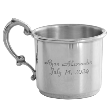 Let's Make Memories Personalized Keepsake Pewter Baby Cup - Newborn Gift - Heirloom - New Parents