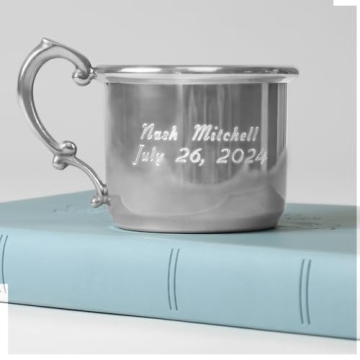 Personalized Pewter Baby Cup - Unique Newborn Gift