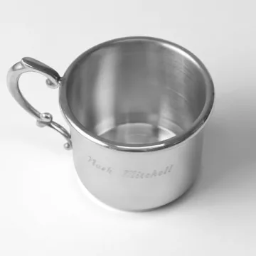 Personalized Pewter Baby Cup - Unique Newborn Gift