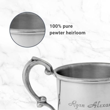 Personalized Pewter Baby Cup - Unique Newborn Gift