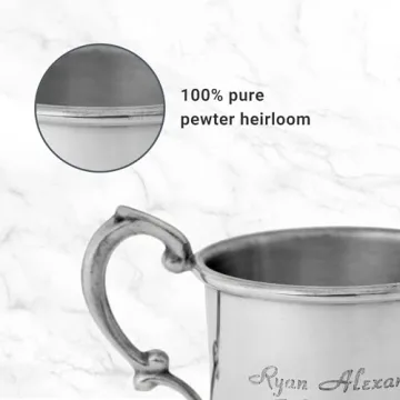 Personalized Pewter Baby Cup - Unique Newborn Gift