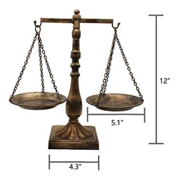 Vintage Style Metal Libra Jewelry Display Tray Cosmetic Organizer Storage, Bronze