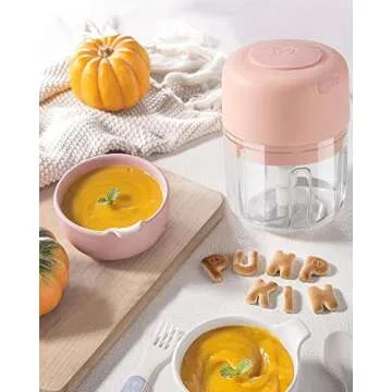 AYOTEE Cordless Electric Small Food Processor, Mini Food Chopper for Garlic Veggie Vegetables Fruit, Salad Mincing & Puree, Kitchen, 1Cup 250ML, BPA Free, Pink
