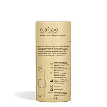 PATCH Natural Eco-Friendly Bamboo Adhesive Sensitive Skin Bandages, Hypoallergenic Bandages for Sensitive Skin, Compostable, Biodegradable, Latex Free and Plastic Free, 25 Count - 3pk