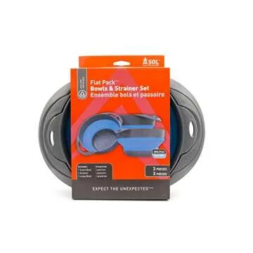 S.O.L. Survive Outdoors Longer S.O.L. Flat Pack Collapsible Bowls & Strainer Set