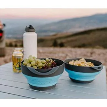 S.O.L. Survive Outdoors Longer S.O.L. Flat Pack Collapsible Bowls & Strainer Set