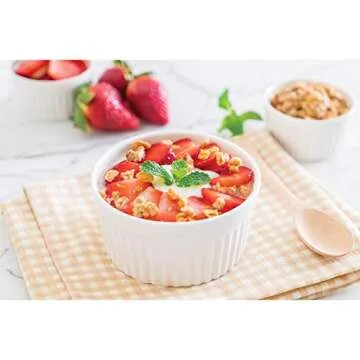 HIC Kitchen Soufflé Ramekins Set for Baking and Serving