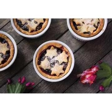 HIC Kitchen Soufflé Ramekins Set for Baking and Serving