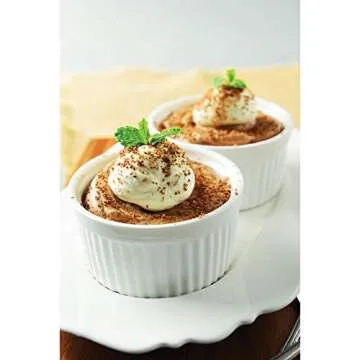 HIC Kitchen Soufflé Ramekins Set for Baking and Serving
