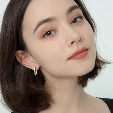 14K Gold Plated Huggies Hoop Earrings for Women
