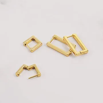 14K Gold Plated Huggies Hoop Earrings for Women