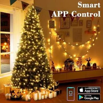 BrizLabs Smart Christmas Lights, 164ft 500 LED Color Changing Christmas Lights with APP/Voice Contro...