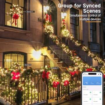 BrizLabs Smart Christmas Lights, 164ft 500 LED Color Changing Christmas Lights with APP/Voice Control, Warm White & Multicolor Xmas Fairy Lights Music Sync Tree Lights Dimmable for Indoor Outdoor Home