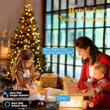 BrizLabs Smart Christmas Lights, 164ft 500 LED Color Changing Christmas Lights with APP/Voice Control, Warm White & Multicolor Xmas Fairy Lights Music Sync Tree Lights Dimmable for Indoor Outdoor Home