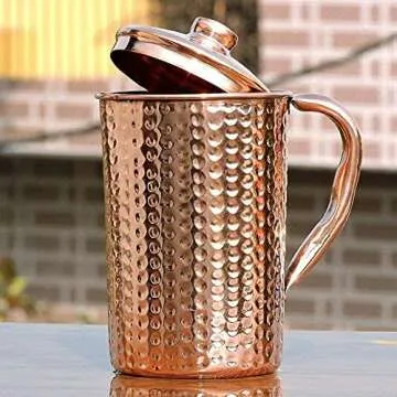 AncientImpex Pure Copper Hammered Water Jug for Health