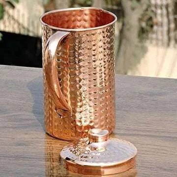 AncientImpex Pure Copper Hammered Water Jug for Health