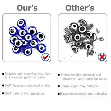 200pcs Blue Evil Eye Beads for DIY Jewelry Making