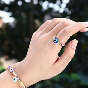 200pcs Blue Evil Eye Beads for DIY Jewelry Making