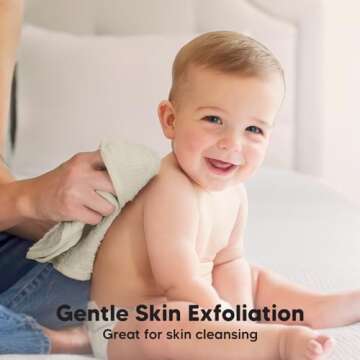 6-Pack Soft Bamboo Baby Washcloths for Newborns